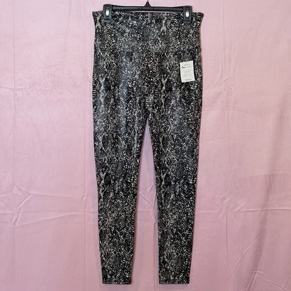 Spanx Faux Snakeskin High Waist Workout Leggings size XL